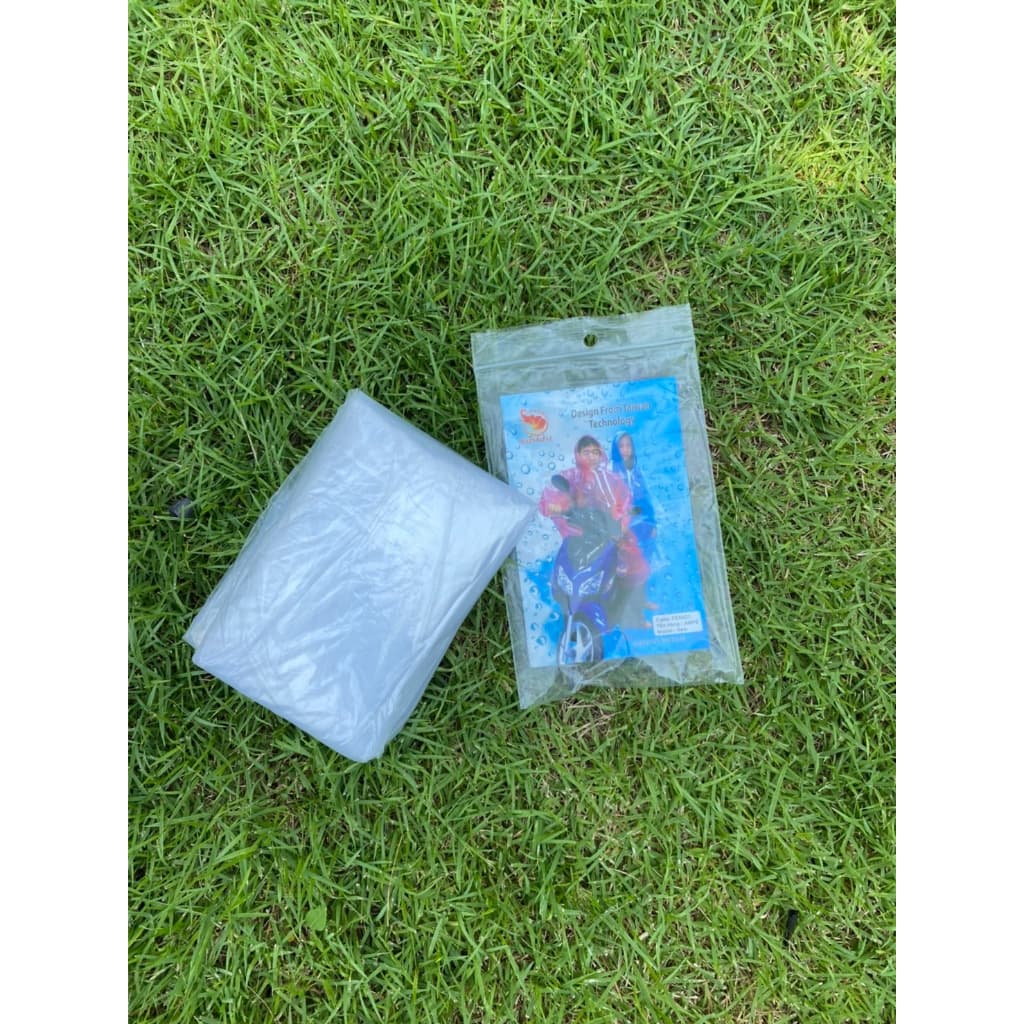 เสื้อกันฝนผู้ใหญ่ แบบใส ฟรีไซส์ กันน้ำ PE พกพาง่าย มีหมวก เดินทาง แคมป์ปิ้ง รูปที่ 4