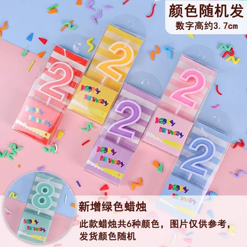 A52 ถูกที่สุด เทียนวันเกิดตัวเลขสีพลาสเทล New ในไทย รูปที่ 3
