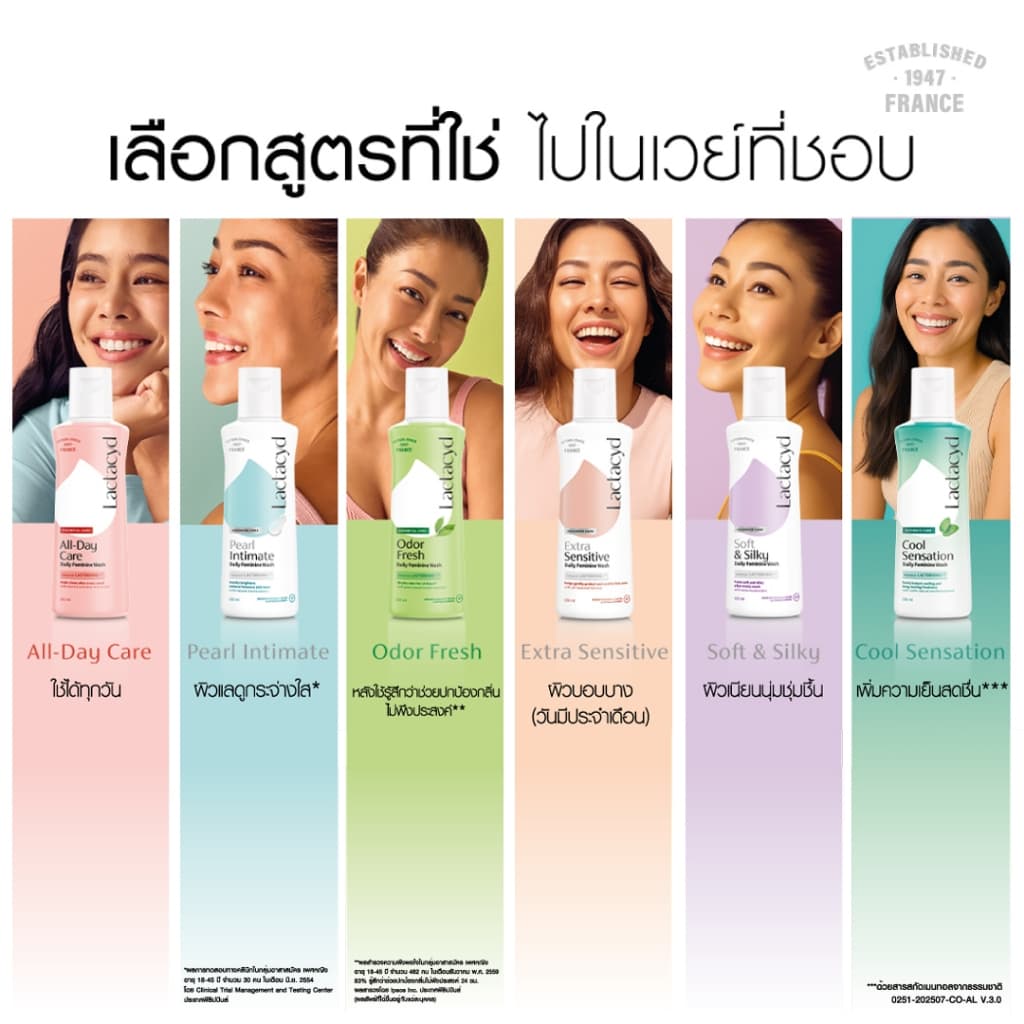 Lactacyd All Day Care/Odor Fresh/Pearl Intimate/Cool Sensation แลคตาซิด ผลิตภัณฑ์ทำความสะอาดจุดซ่อนเร้น [สินค้าม รูปที่ 2