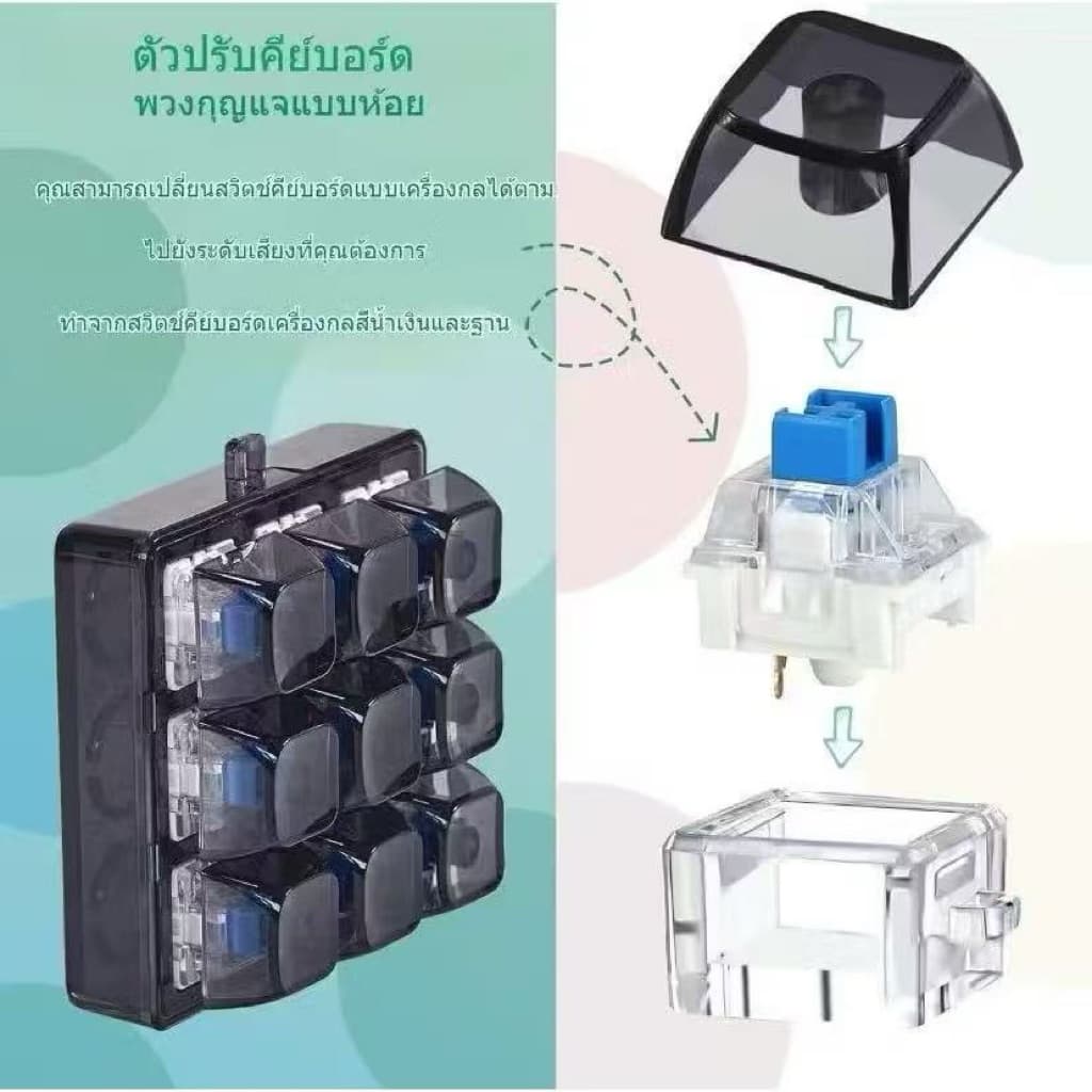 ของเล่นปุ่มกด 9 ปุ่ม พร้อมปุ่มเรืองแสงและปุ่มคลายแรงกด รูปที่ 6
