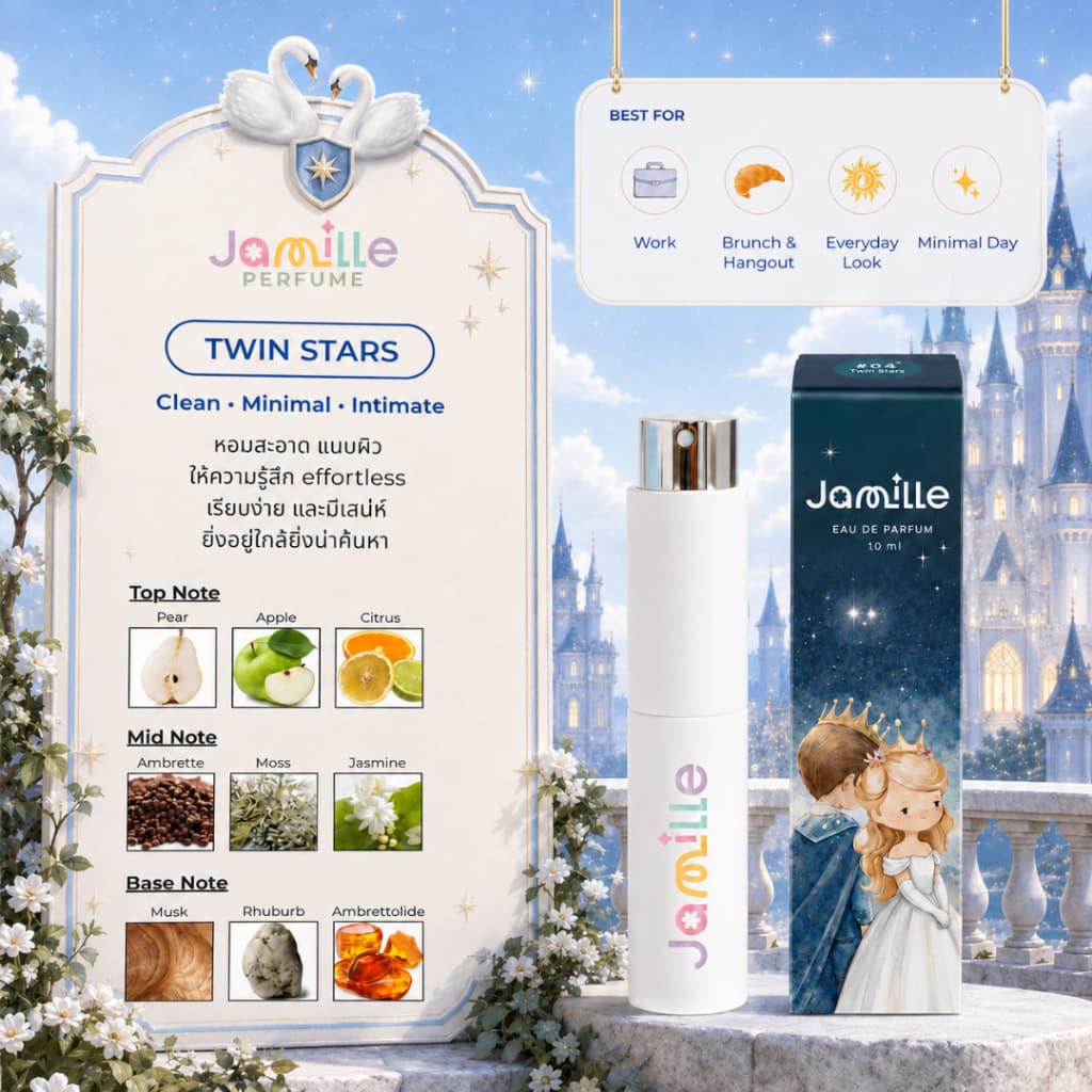 Jamille Perfume | น้ำหอมพกพา 5 กลิ่น หอมนาน 6-8 ชั่วโมง Eau De Parfum ขนาด 10ml สำหรับทุกโอกาสและลุคในชีวิตประ รูปที่ 6