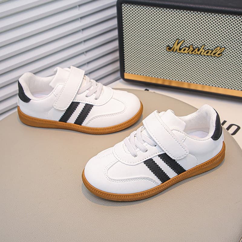 Children's Sneakers รองเท้าฝึกคุณธรรมเด็ก รองเท้าสีขาวลำลอง แฟชั่นเกาหลี ไซส์ 27-37 รูปที่ 4