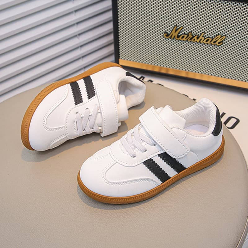 Children's Sneakers รองเท้าฝึกคุณธรรมเด็ก รองเท้าสีขาวลำลอง แฟชั่นเกาหลี ไซส์ 27-37 รูปที่ 8