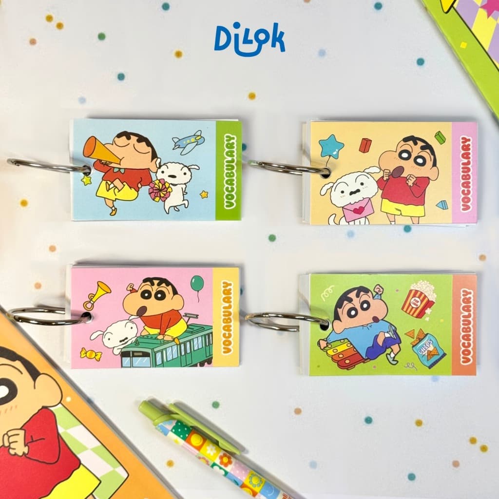 Crayon Shinchan Vocabulary Note สมุดจดศัพท์ชินจัง สมุดพกคำศัพท์ จำนวน 100 แผ่น มีห่วง รูปที่ 2