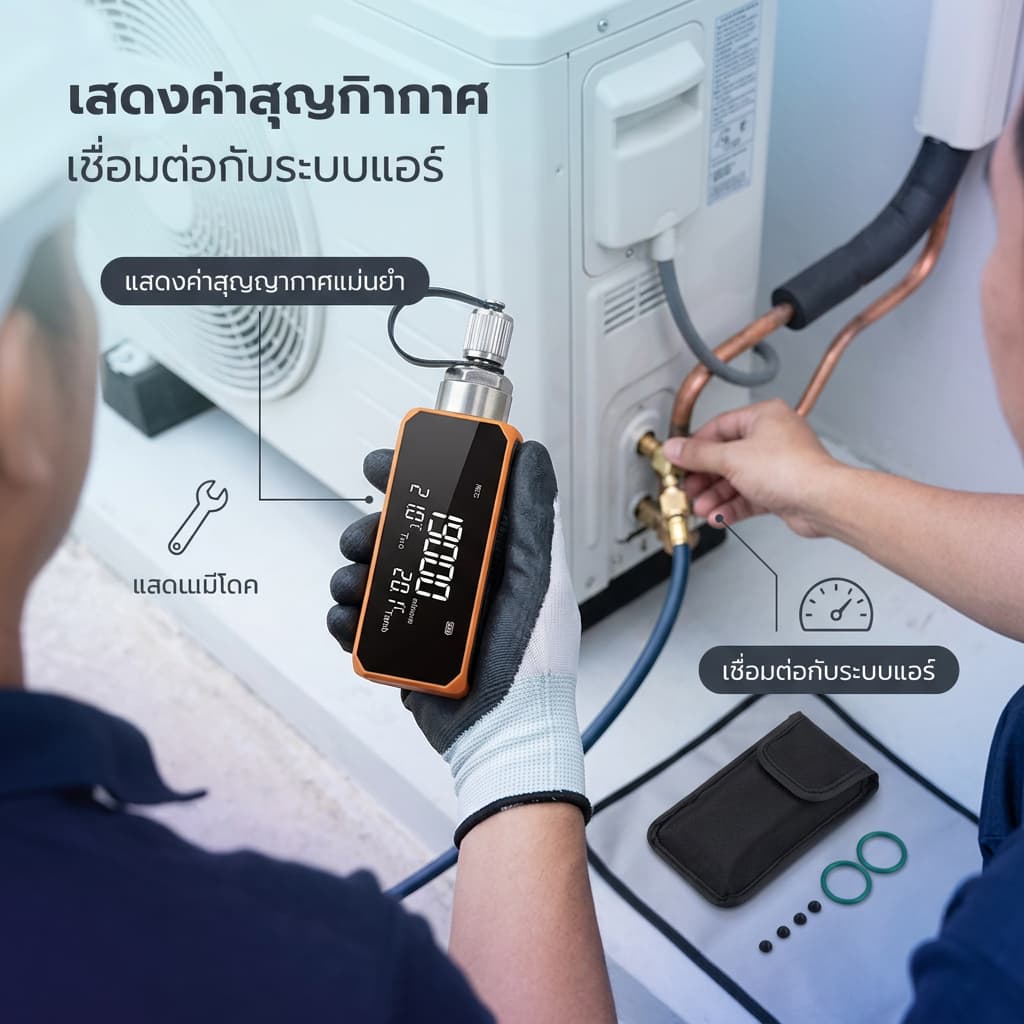 Elitech VGW-mini ไมครอนเกจดิจิทัล Wireless Micron Gauge 1~19,000 Microns, Digital Vacuum Gauge รูปที่ 3