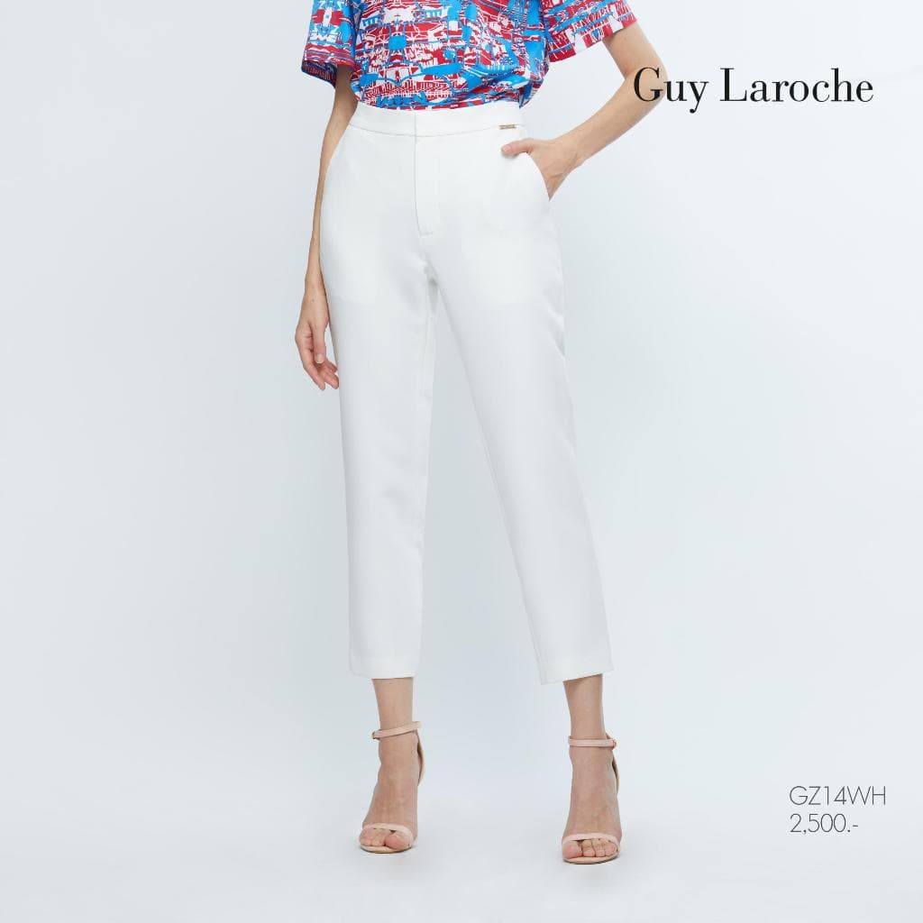 Guy Laroche กางเกงทำงานผู้หญิง ขายาว ทรงสลิม คิง สูทติ้ง รูปที่ 4