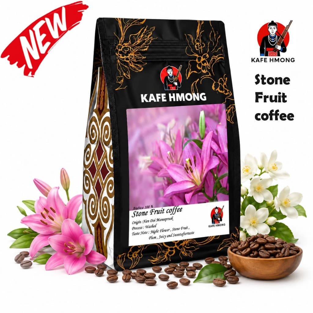 เมล็ดกาแฟคั่้ว Stone Fruit coffee คล้ายดอกไม้ รสชาติหวานฉ่ำ รูปที่ 1