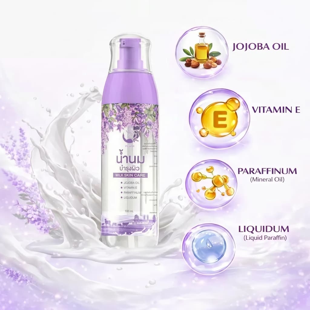 น้ำนมบำรุงผิว สปาบ้านทุ่ง งามพริ้ง 100ml โลชั่นบำรุงผิวกาย ผิวขาวกระจ่างใส ลดรอยแตกลาย รูปที่ 2