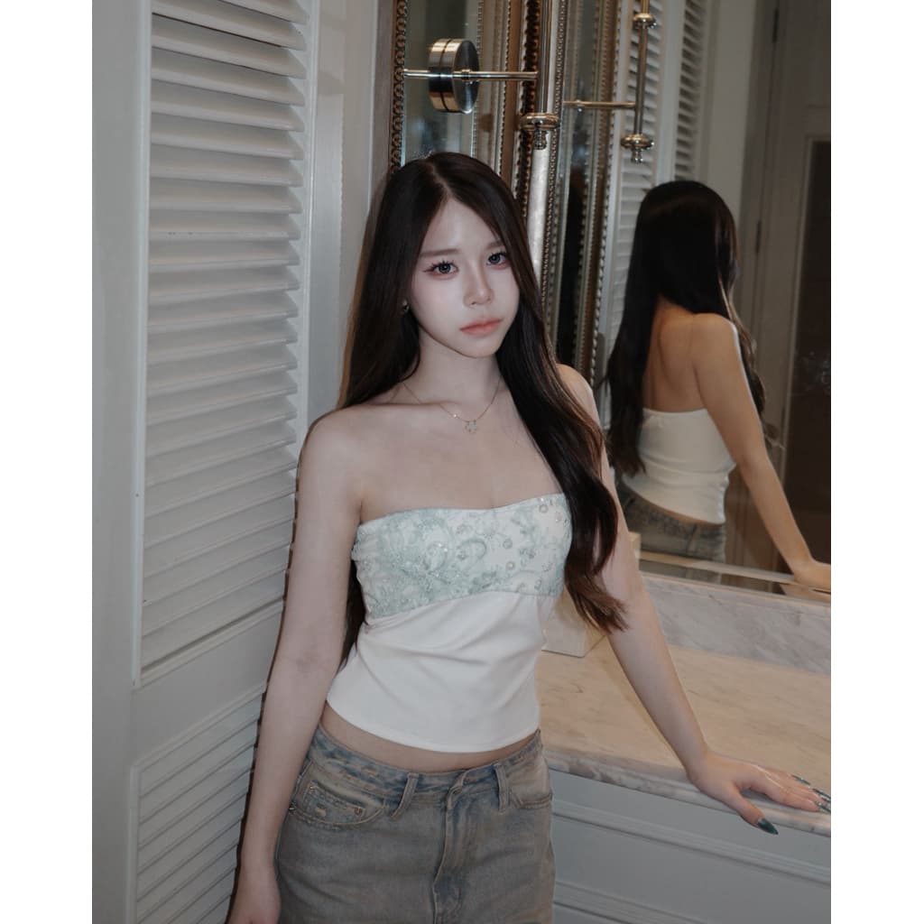Serlyn | PORTIA Lace Tubetop เกาะอกลูกไม้ฝรั่งเศสพรีเมียม รูปที่ 6