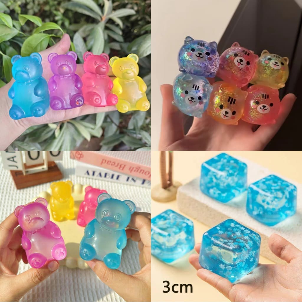 ของเล่นบีบนุ่มคลายเครียดและบีบได้ตามต้องการ หมีเคี้ยวนุ่ม แช่เย็นก่อนเล่นได้หลายประเภท ตุ๊กตานุ่มๆ คั้นมันส์ๆ รูปที่ 9