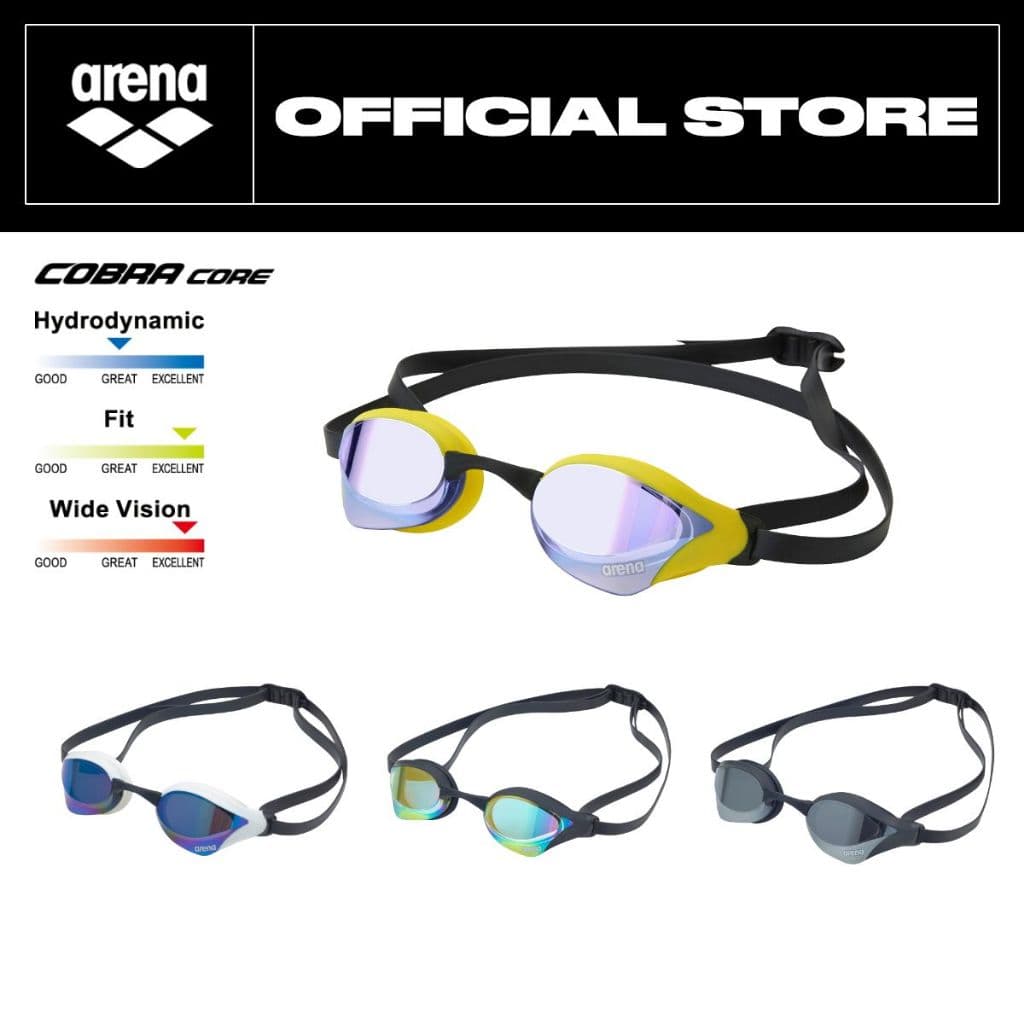 ARENA | Top Racing goggle | Cobra Core Mirror แว่นตาว่ายน้ำแข่งขันระดับท็อป สำหรับนักว่ายน้ำมืออาชีพ | AASVR04 รูปที่ 1
