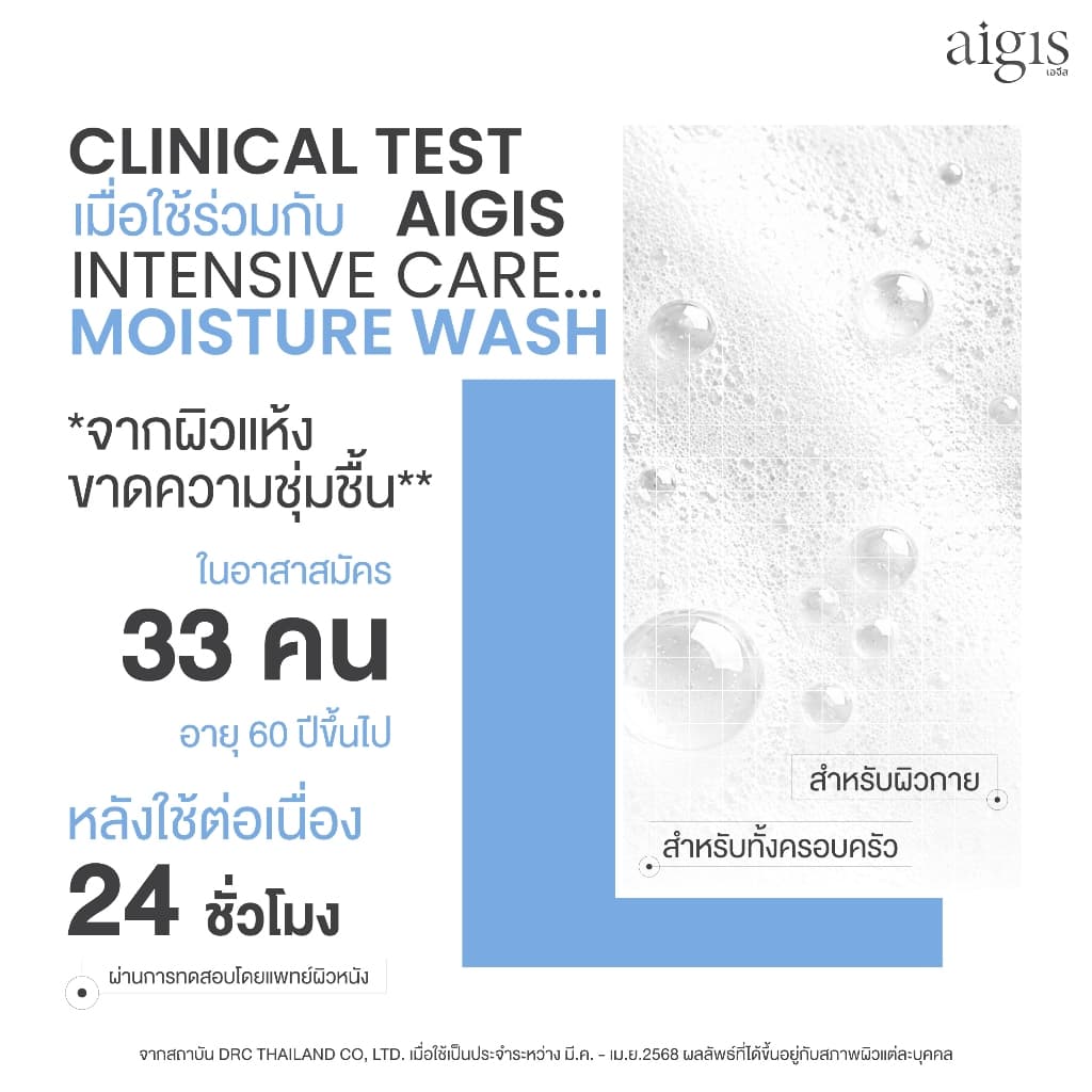 AIGIS เอจีส อินเทนซีฟแคร์ มอยส์เจอร์วอช 400มล. รูปที่ 4