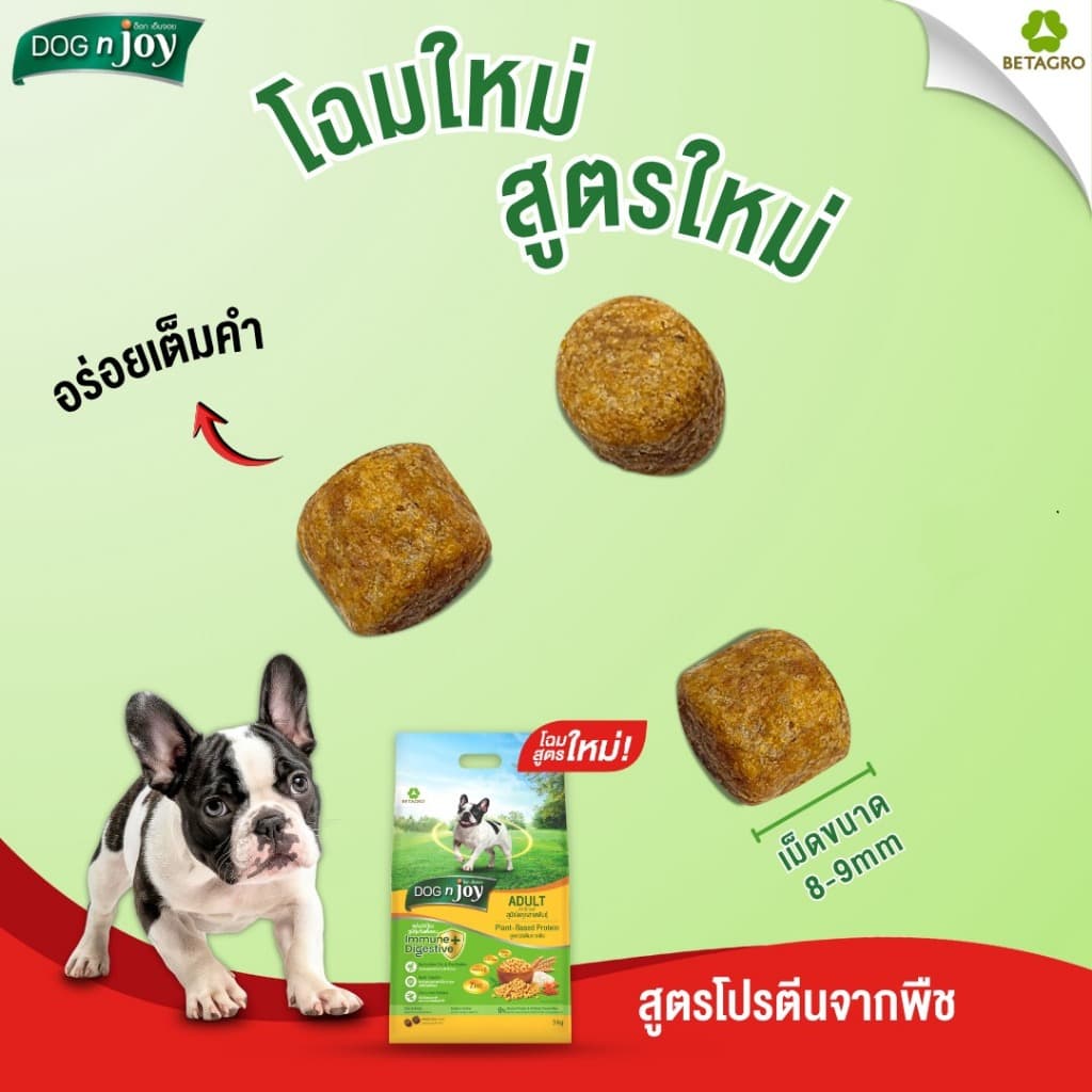 DOG n joy อาหารสุนัขโต แพลนต์เบส 10KG รูปที่ 5