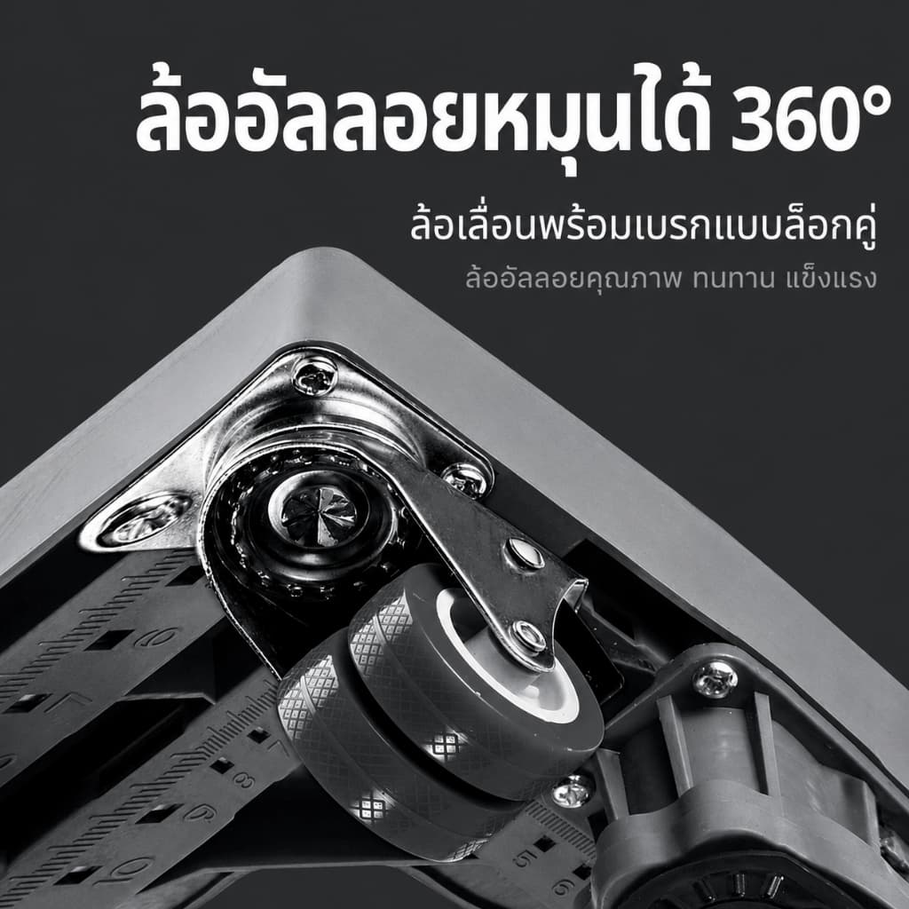 HOKEMP ฐานรองเครื่องซักผ้าพร้อมล้อเลื่อนแบบหมุนได้ 360 องศา และขาตั้งยกระดับตู้เย็น รูปที่ 6