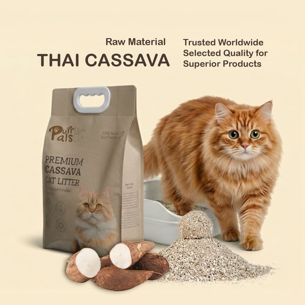 CASSAVA CAT LITTER | ทรายแมวมันสำปะหลังพรีเมียม | 木薯猫砂 รูปที่ 7