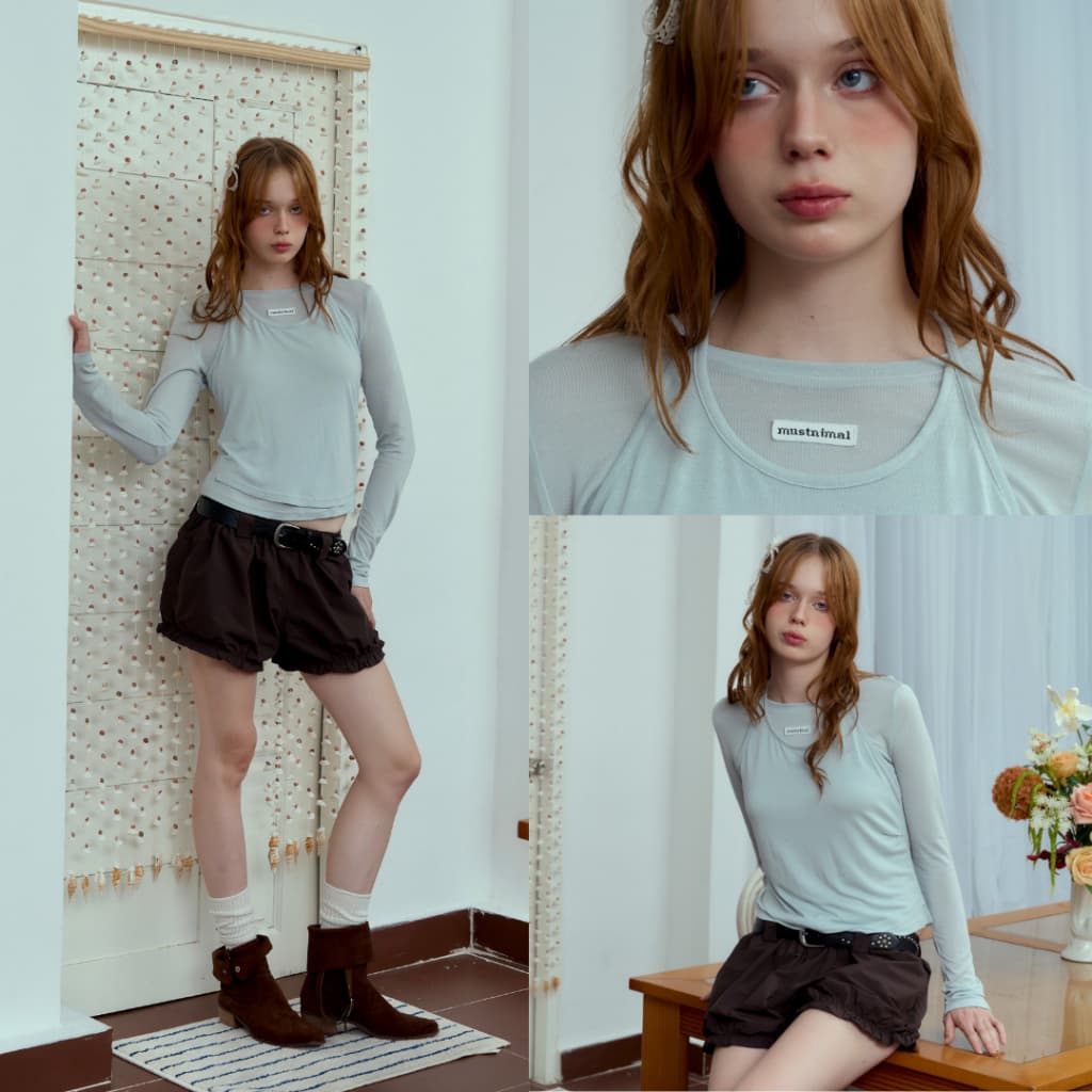 MUSTNIMAL | LAYERED LOVE เสื้อเลเยอร์ผ้าTencel100% รูปที่ 5