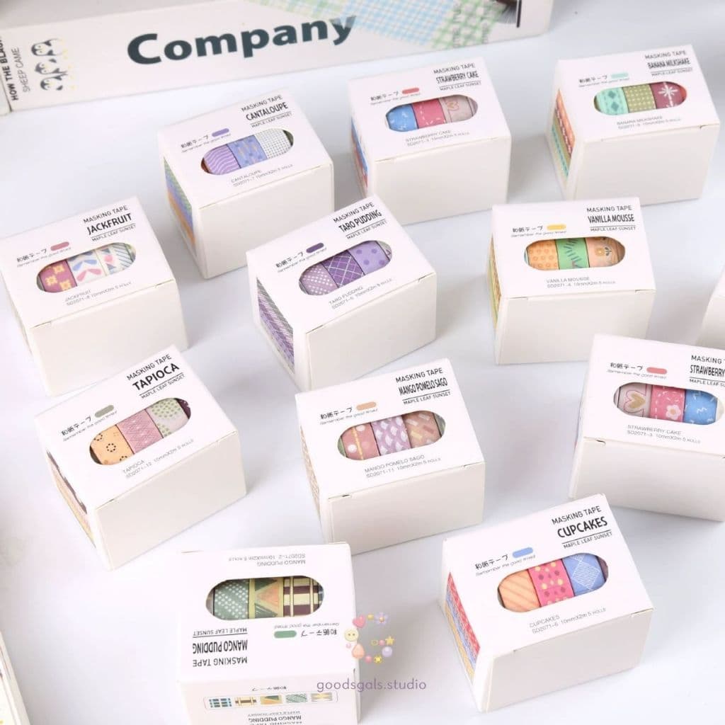 ชุดเทปวาชิพาสเทลมินิมอล | Pastel Masking Tape Collection เทปตกแต่งสมุด Journal งานคราฟต์ By GoodsGals.Studio รูปที่ 2