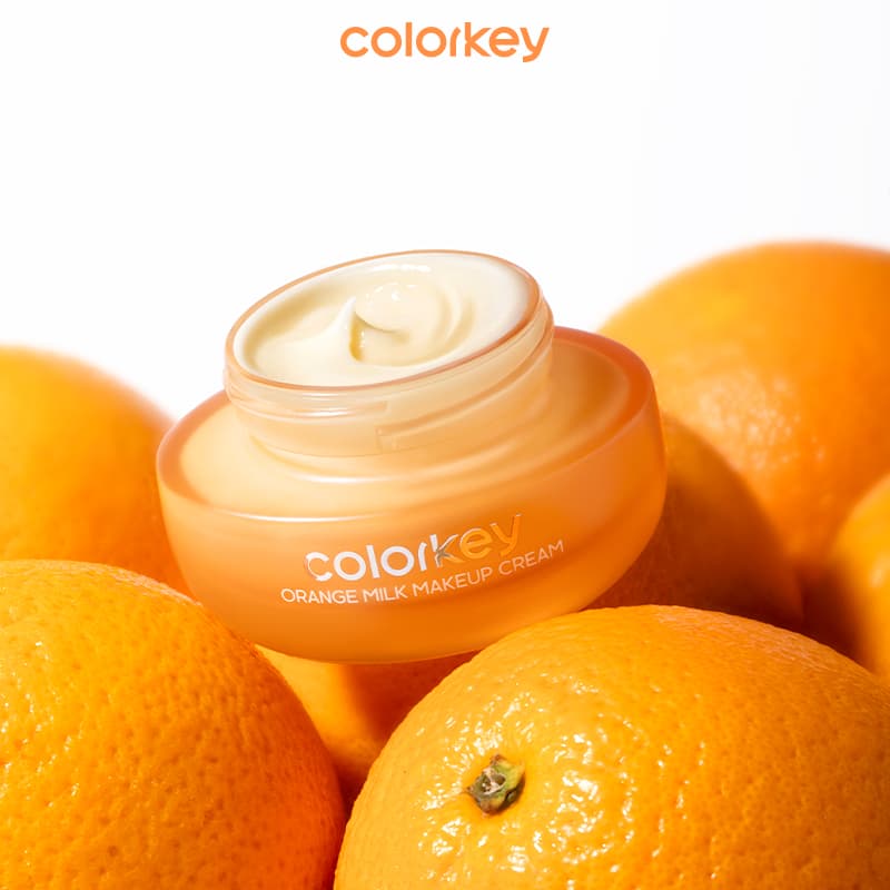 COLORKEY ORANGE MILK MAKEUP CREAM ครีมส้ม เมคอัพเบส เบสส้มวิตซี เบส ไพรเมอร์ รูปที่ 7