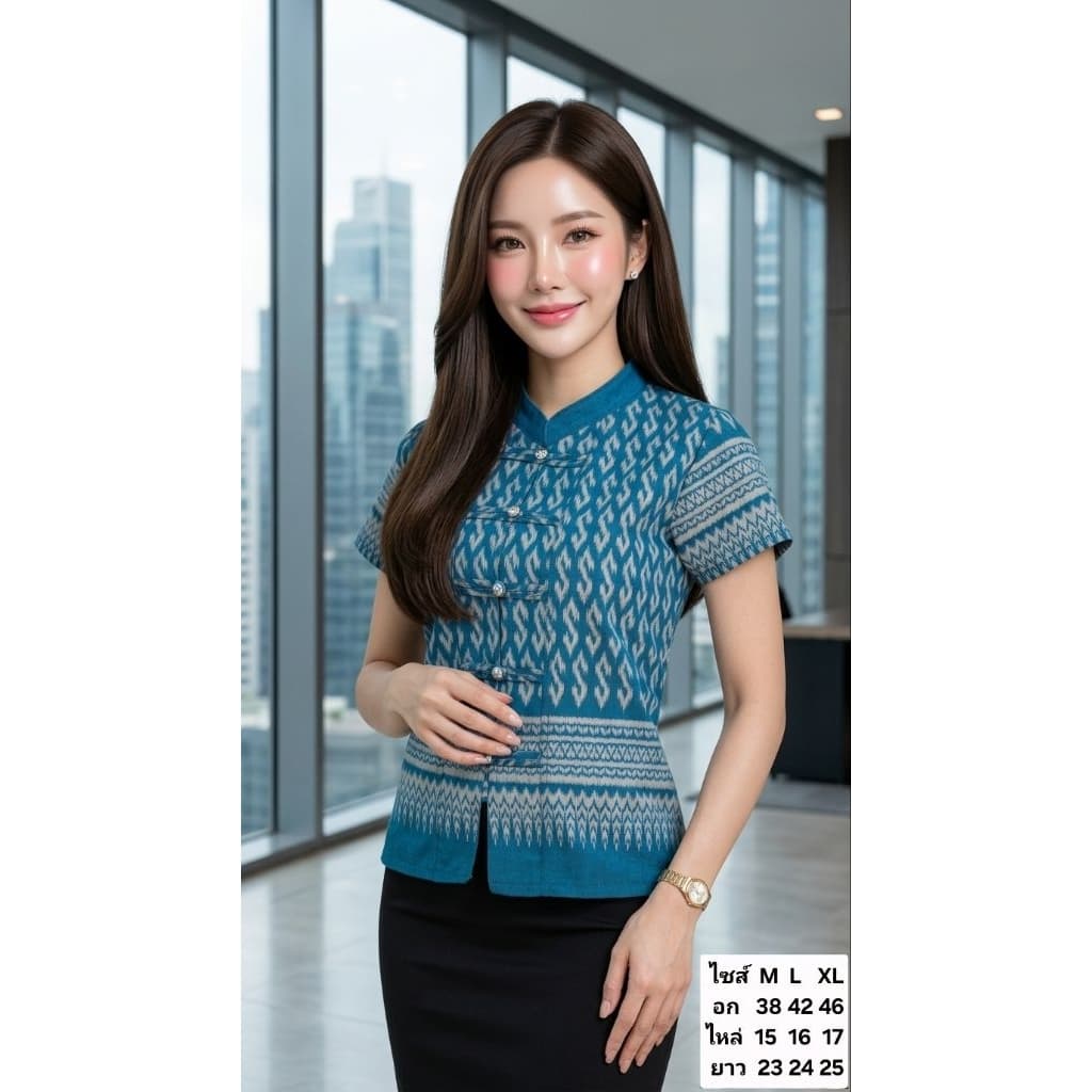 เสื้อคอจีนผ้าฝ้ายเชียงใหม่ รูปที่ 6