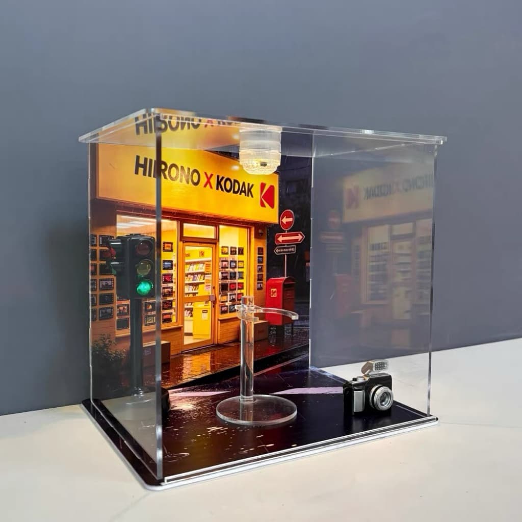 ตู้โชว์โมเดล Hirono × Kodak Click Bear กล่องใส่โมเดล Art toy กล่องอะคิลิคสกรีนฉาก รูปที่ 7
