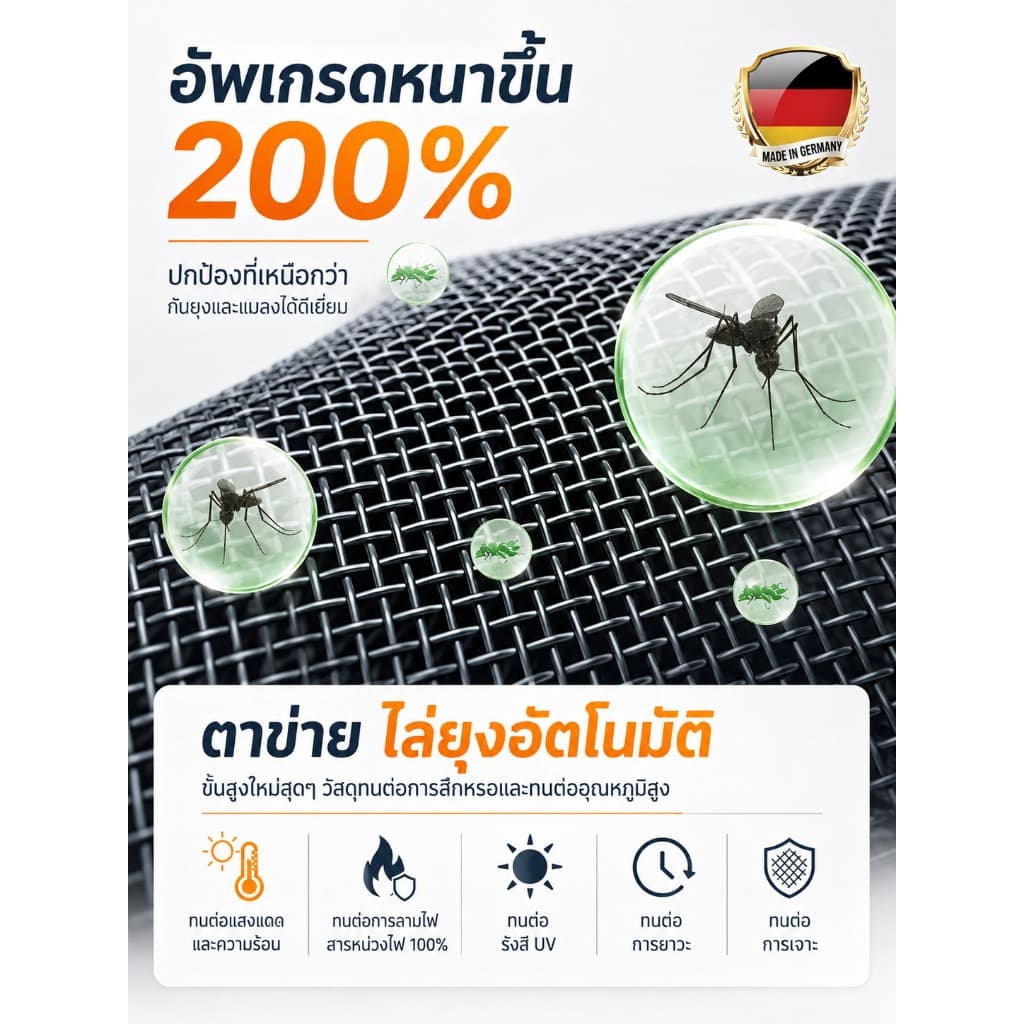 ตาข่ายเพชร ม่านประตูกันยุง มุ้งลวดประตู 80*200 ม่านกันยุงประตู ม่านกันยุงปรตู ม่านประตูกันยุง ม่านกันยุง มุ้งกันยุง รูปที่ 4