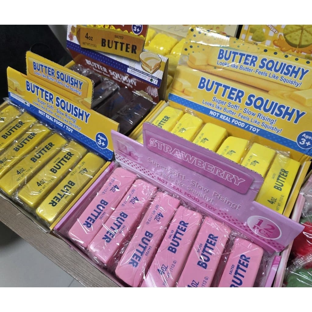 พร้ออมส่ง ของเล่น สกุชชี่เนยแท่ง เล็ก-ใหญ่ เนื้อนุ่มหนึบหนับ สโลว มีกลิ่นหอมเนย มีหลายสีให้เลือก สีก้อนเนยฮาชิมิ รูปที่ 4