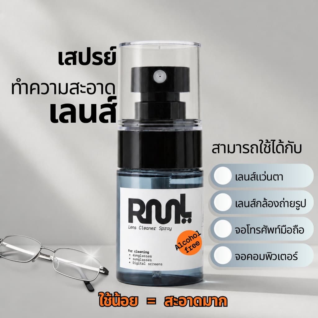 สเปรย์เช็ดแว่น - Ramil 90’s Eyewear สูตรอ่อนโยน pH Balance สำหรับแว่นตา แว่นกันแดด เลนส์และจอทุกชนิด รูปที่ 1