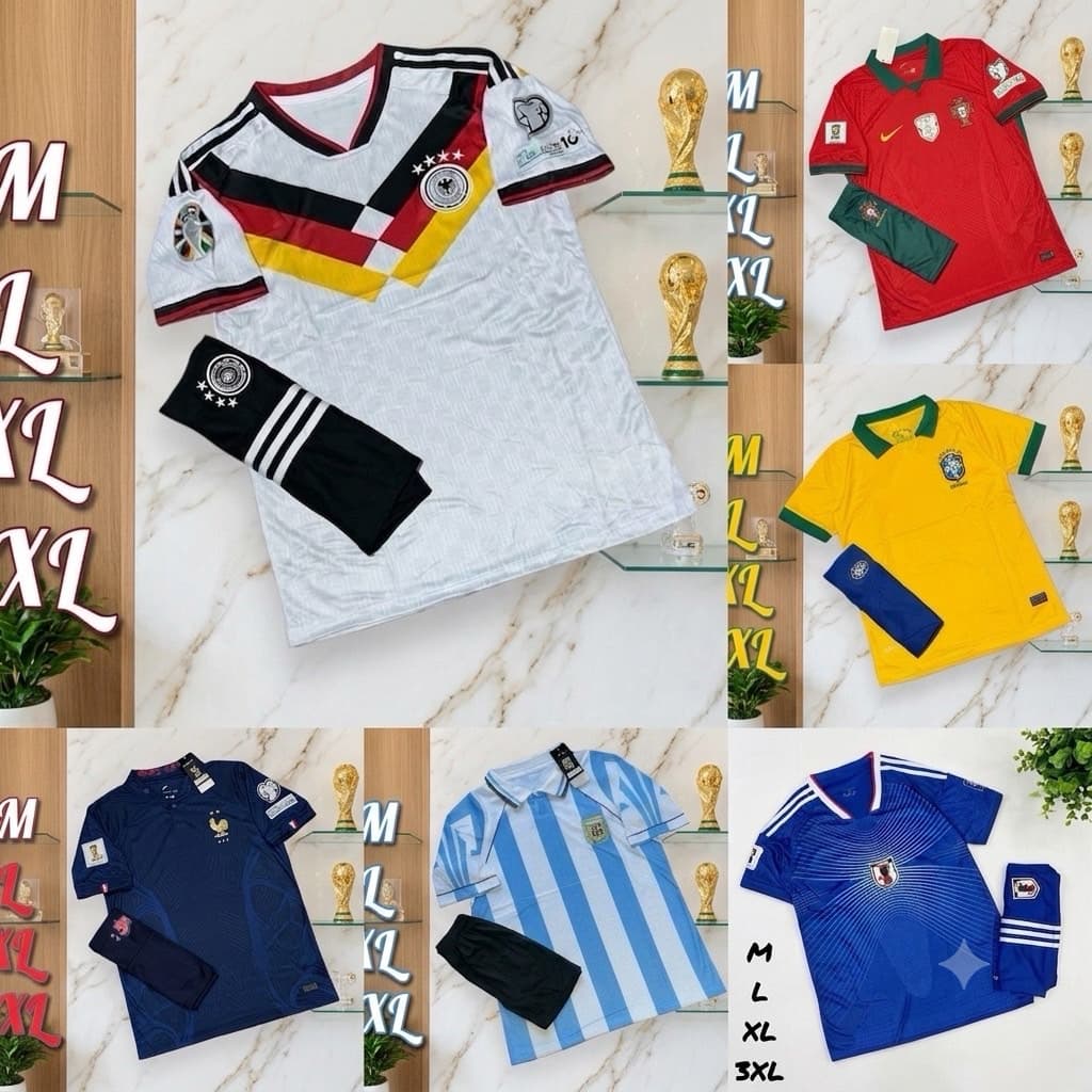ชุดกีฬา ชุดฟุตบอล ชุดทีมกีฬา ใหม่ล่าสุดปีนี้ เสื้อ+กางเกง รูปที่ 1