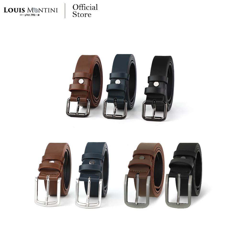 Louis Montini เข็มขัดผู้ชาย เข็มขัด PU แฟชั่น Men's Belt MGN150 รูปที่ 1
