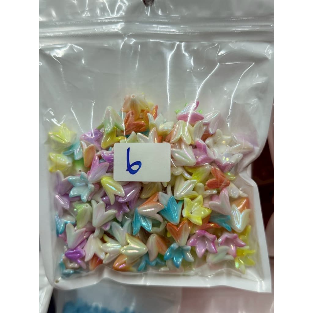 ลูกปัดดอกปีกดอกไม้บาน diy ดอกไม้ รูปที่ 6