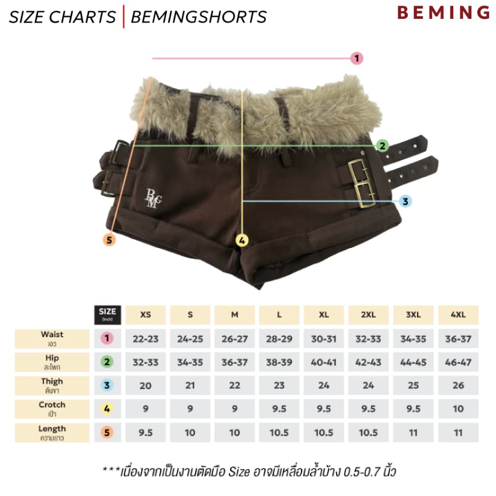 Bemingshorts031 -Mink fur กางเกงขาสั้นสุดชิคที่มาพร้อมกับเข็มขัดขนมิ้งเพิ่มความน่ารัก รูปที่ 2