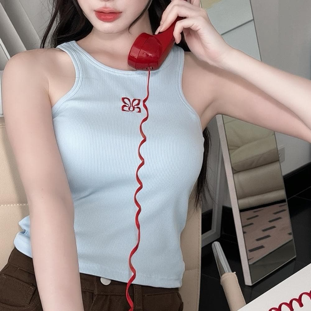 ANGELBRABRA - เสื้อกล้ามพร้อมบรา เก็บทรง Candy Cloud Tank รูปที่ 4