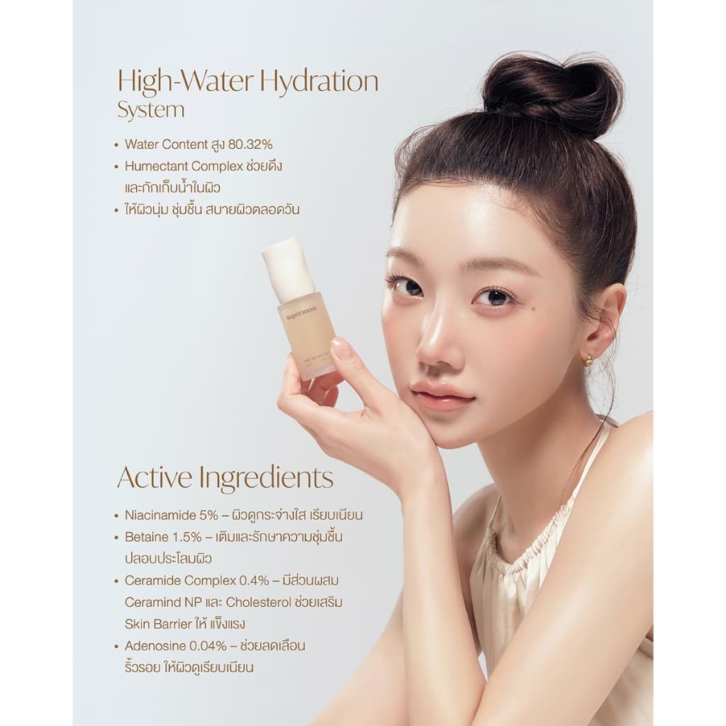 ถูก/แท้/มีไลฟ์ เบส Supermom Prime Skin Base Prep ซุปเปอร์มัม เบสกันบ้วน เมคอัพเบส ผิวเนียน ผิวโกลว์ ฉ่ำวาว ชุ่มชื้น รูปที่ 7
