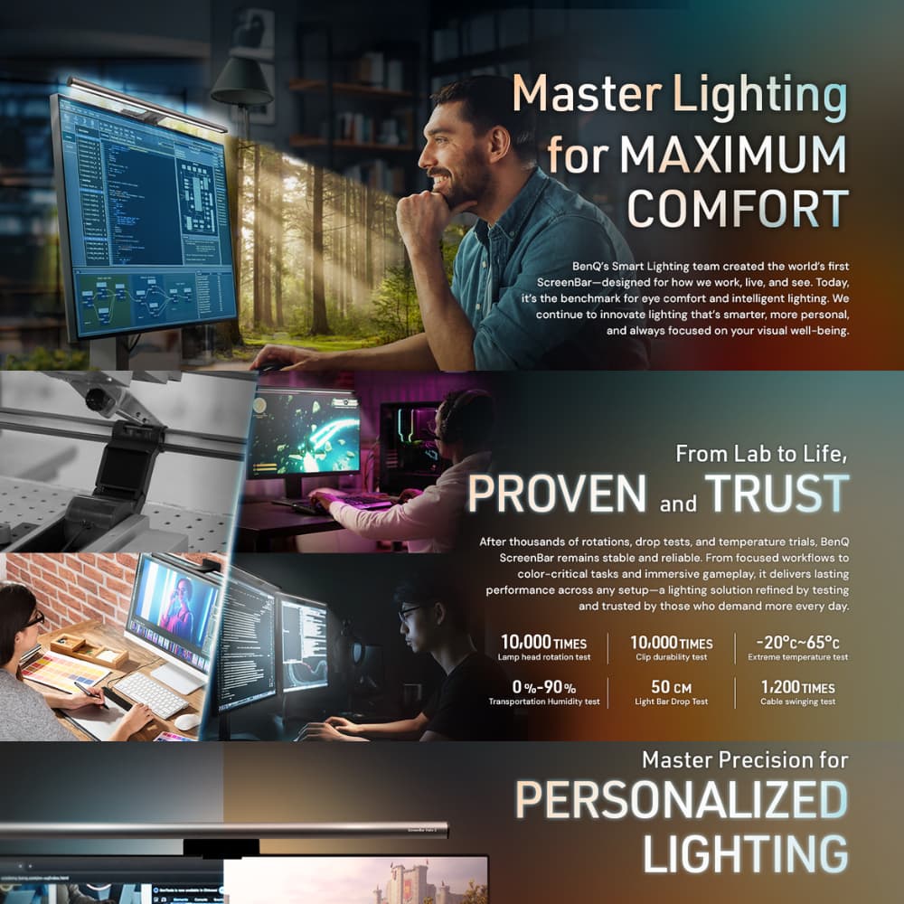 BenQ ScreenBar Halo 2 Computer Monitor Light Bar ไฟ LED สำหรับจอคอมพิวเตอร์ รูปที่ 9