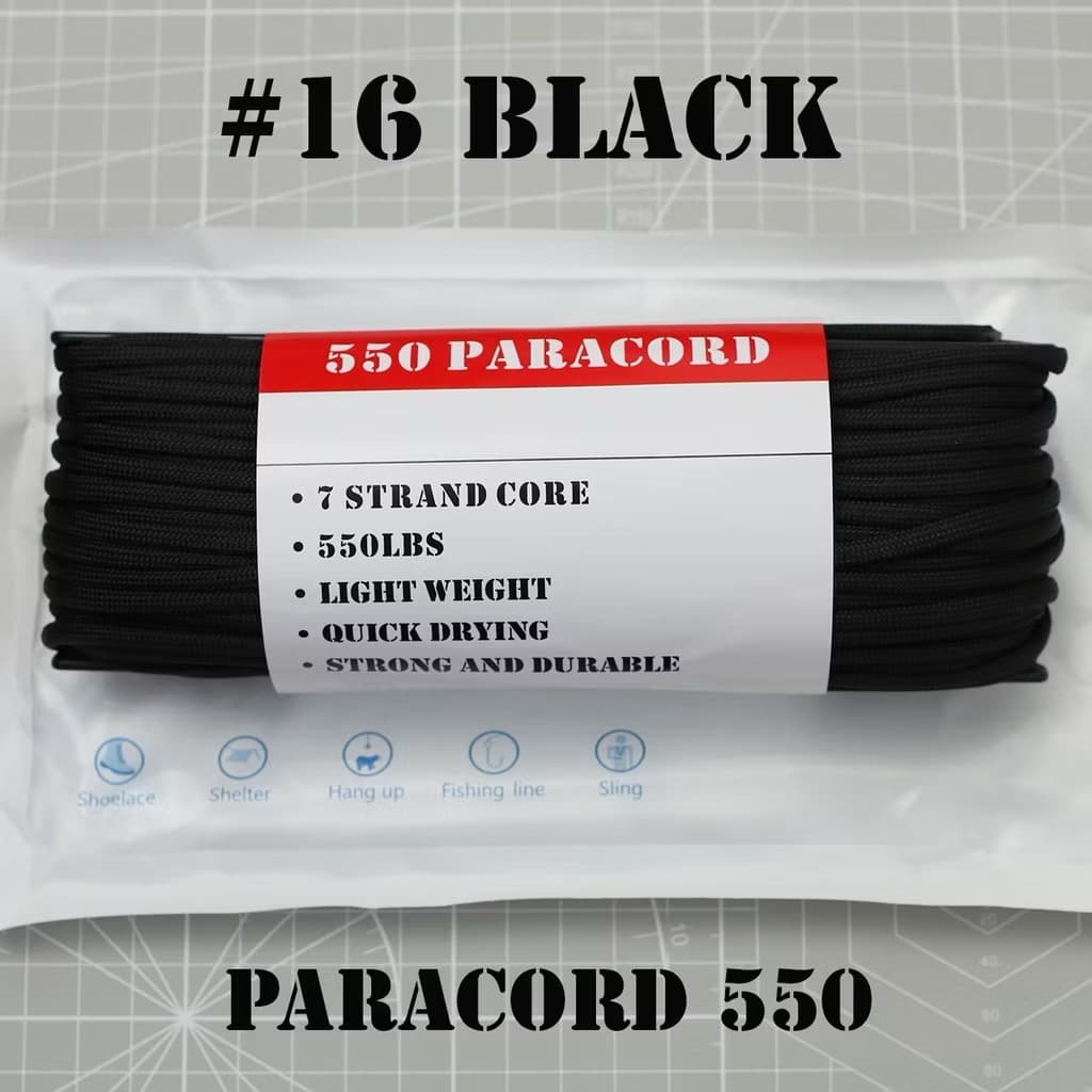 SOLID COLOR เชือกพาราคอร์ด PARACORD 550 สีล้วน ยาว 100 ฟุต รูปที่ 3