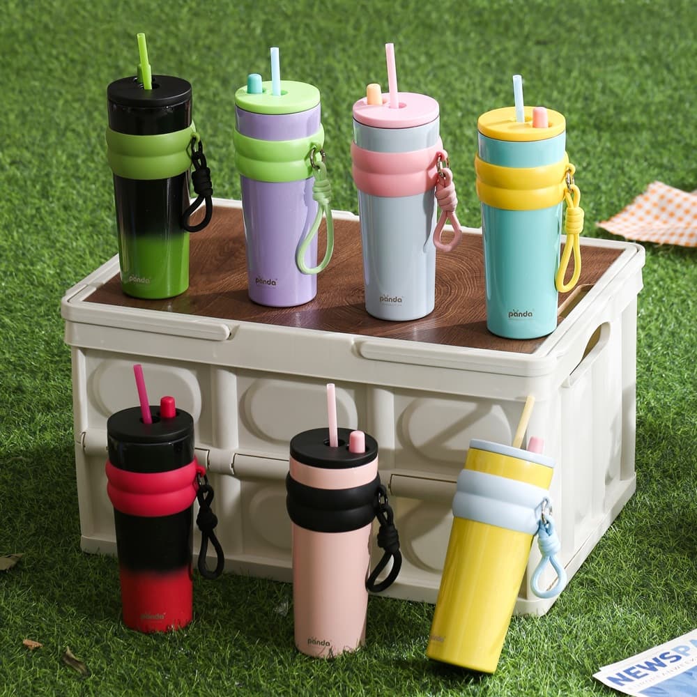 PANDA Colorful แก้วเก็บอุณหภูมิ แก้วเก็บความเย็น 810ml 30OZ แก้วน้ำเก็บความเย็น แก้วเก็บอุณหภูมิ ขวดน้ํา เก็บความเย็น รูปที่ 3