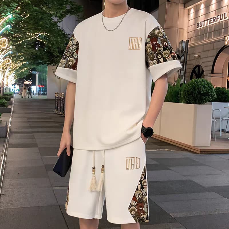 CODไซส์ใหญ่ชุดสูทผู้ชาย เสื้อ+กางเกง ชุดSet2ชิ้น นุ่มลื่น ใส่สบาย ไม่ร้อน ไม่อึดอัด 3 สีใหม่ให้ เหมาะกับฤดูร้อน รูปที่ 6