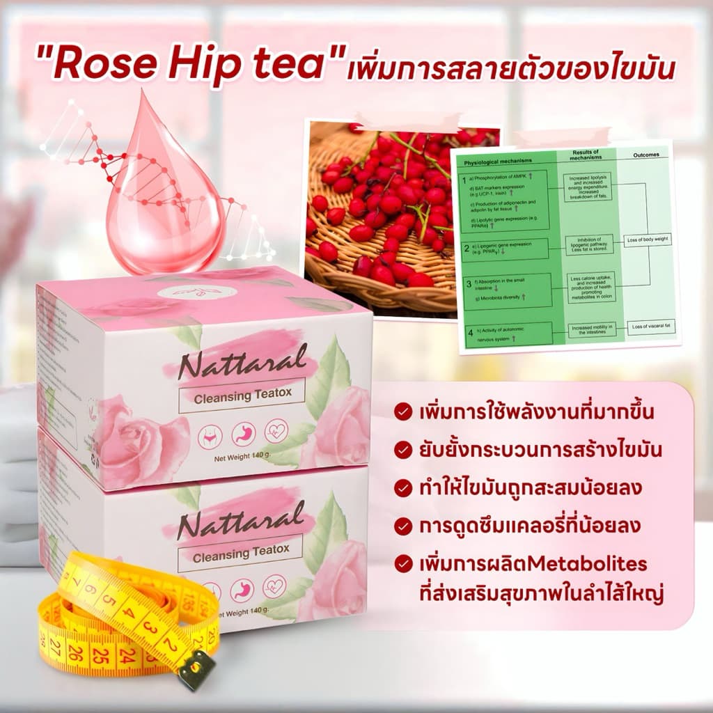 คอร์ส10วัน 1แถม1 ลด4-8nn. ไม่เห็นผลคืนเงิน เข้มข้นX5 Rosehip ชาออร์แกนิก ลดไขมันใหม่ล่าสุด มีอย. รูปที่ 4