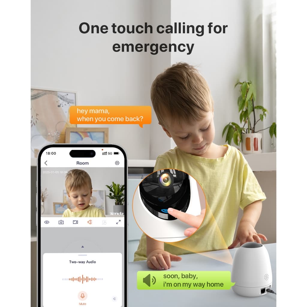 Tenda CP3/CP3 PRO/CP7 กล้องวงจรปิดไร้สาย Wifi 3MP / 5MP IP Security Camera 2K Resolution Infrared Night Vision รูปที่ 6