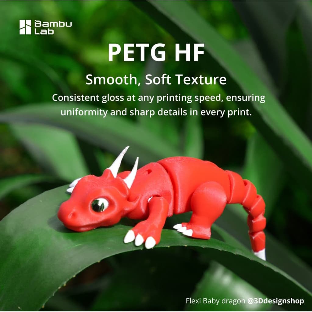Bambu Lab PETG-HF Refill Filament 1.75mm – เส้นใย PETG รุ่น High Flow สำหรับงานพิมพ์ 3D ความเร็วสูง รูปที่ 4