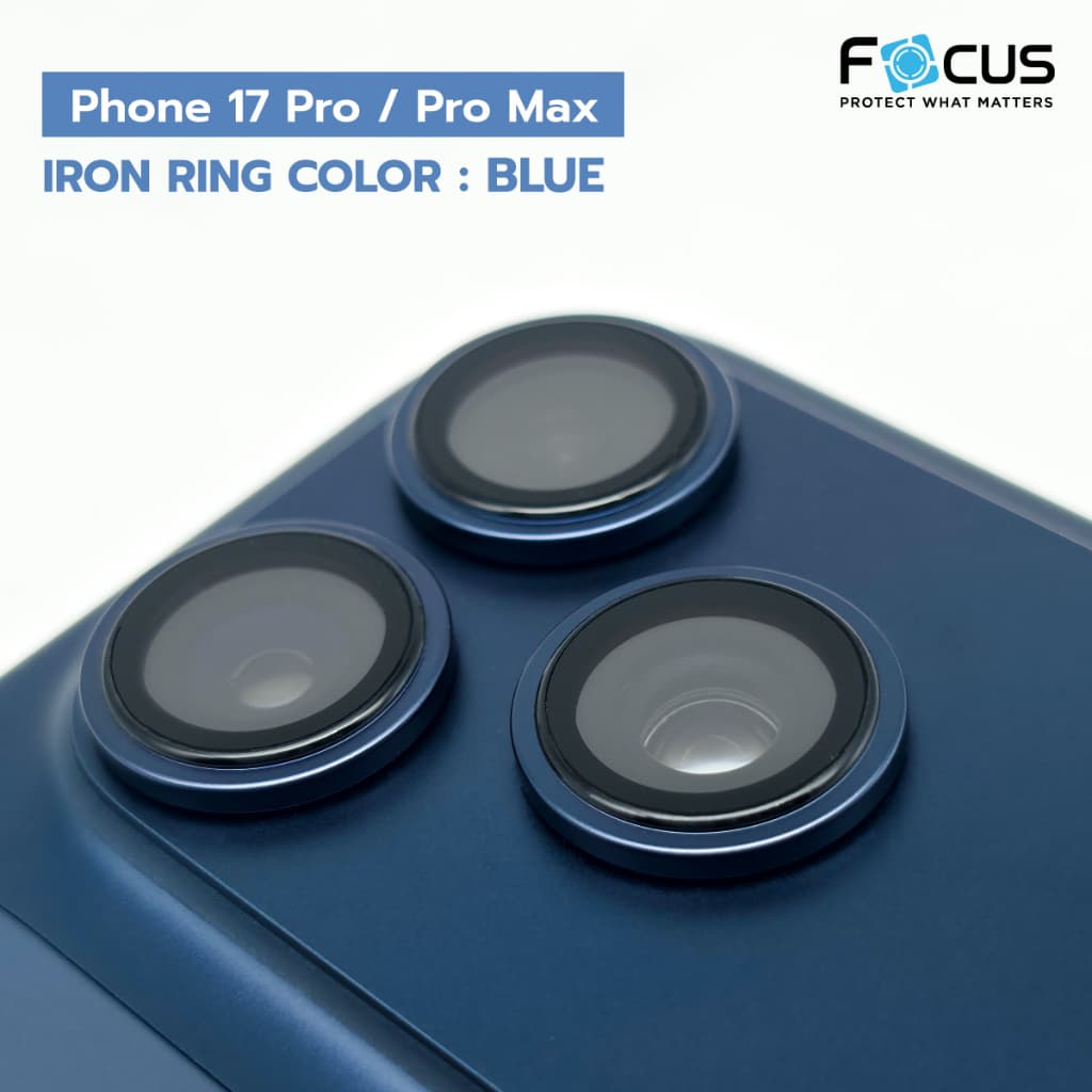 Focus กระจกเลนส์กล้อง ไทเทเนียมผิวด้าน กันรอย for iPhone 17 Pro Max Air 16e 17e รูปที่ 4