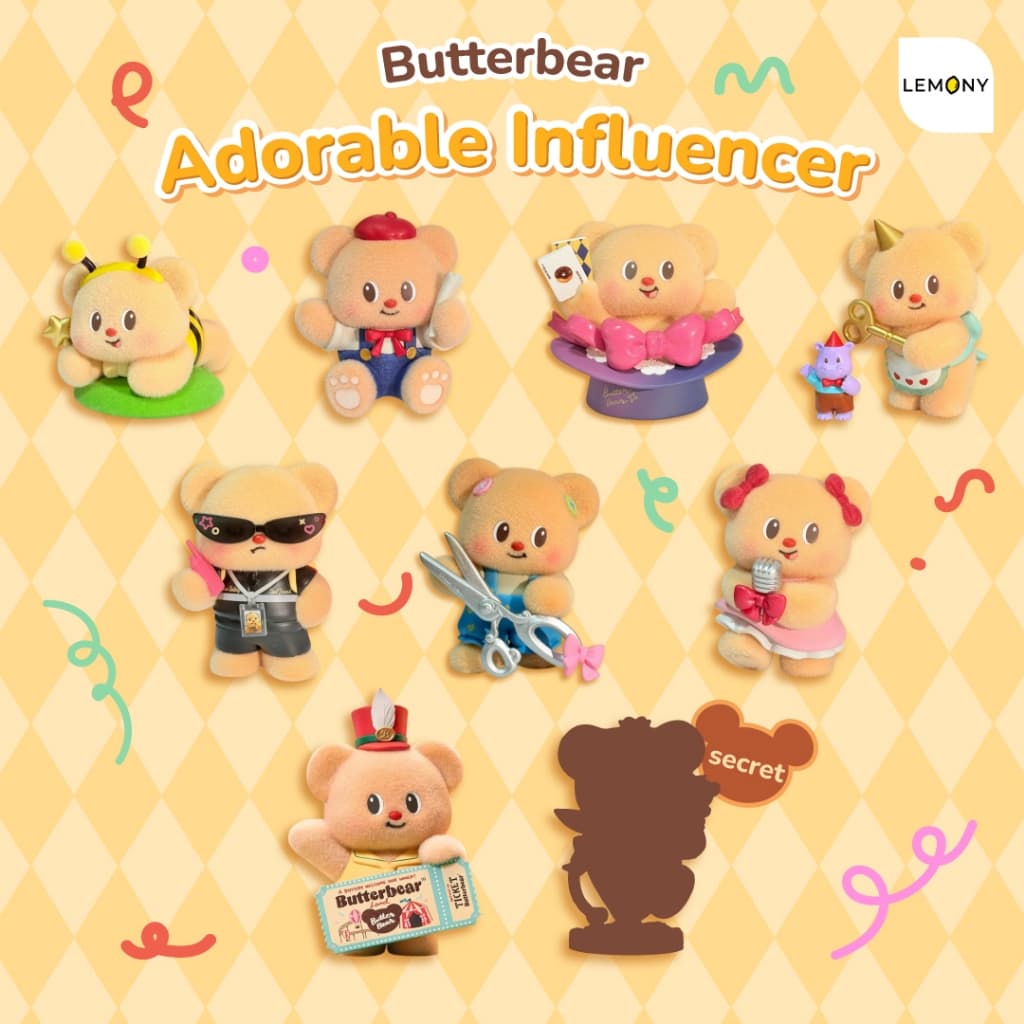 LEMONY กล่องจุ่มหมีเนย Butterbear ซีรีส์ Adorable Influencer รูปที่ 9
