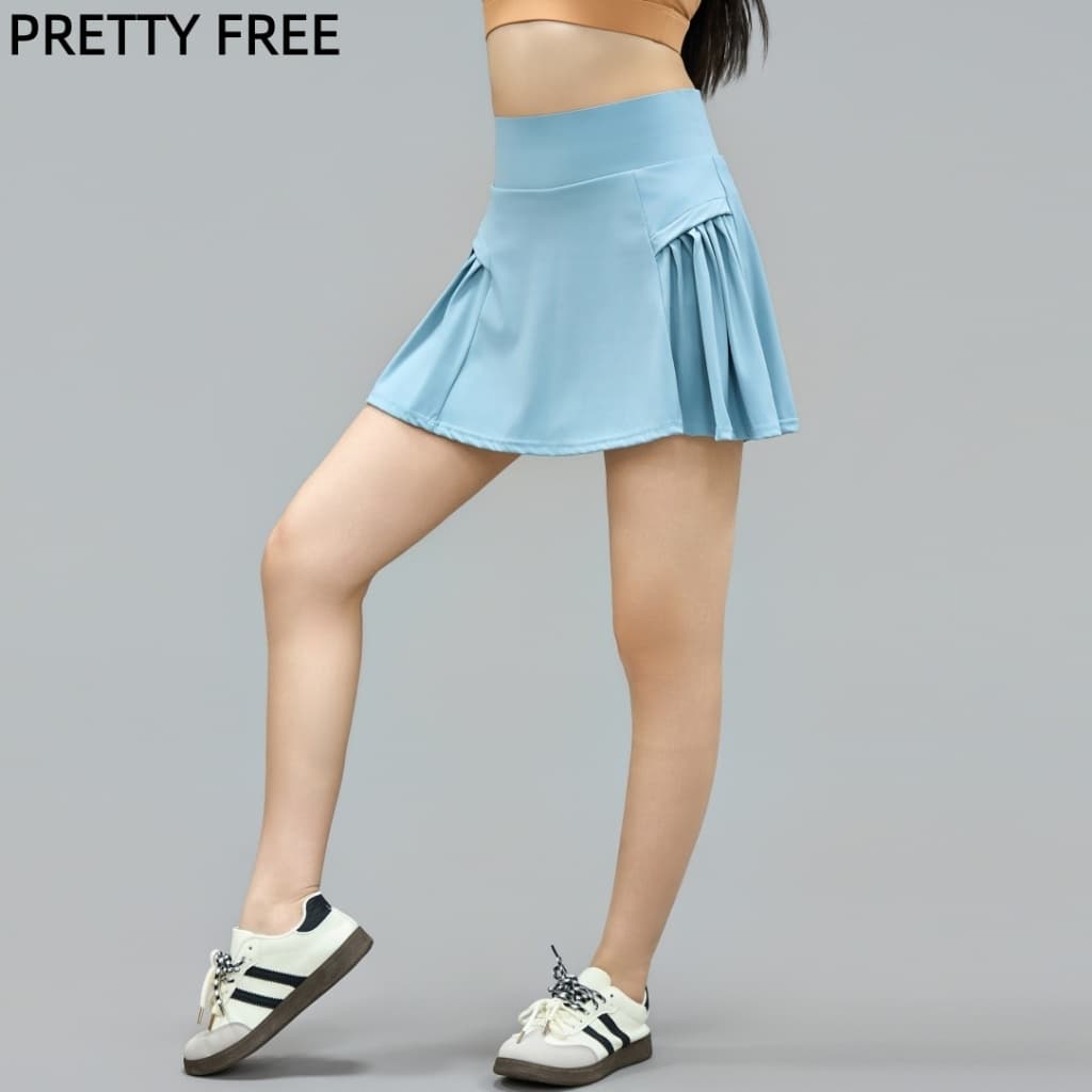PRETTY FREE กระโปรงกางเกงเอวสูง ความยาวห้าส่วน กระชับหุ่น รูปที่ 1