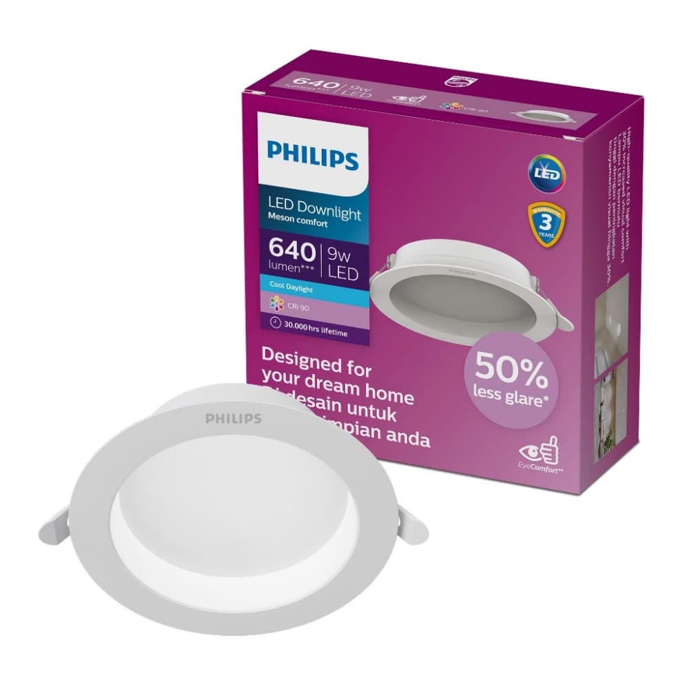 Philips Meson comfort โคมไฟฝังฝ้า Led 24W 21W 17W 13W 9W 7W 5.5W 3000K/4000K/6500K Downlight รูปที่ 5
