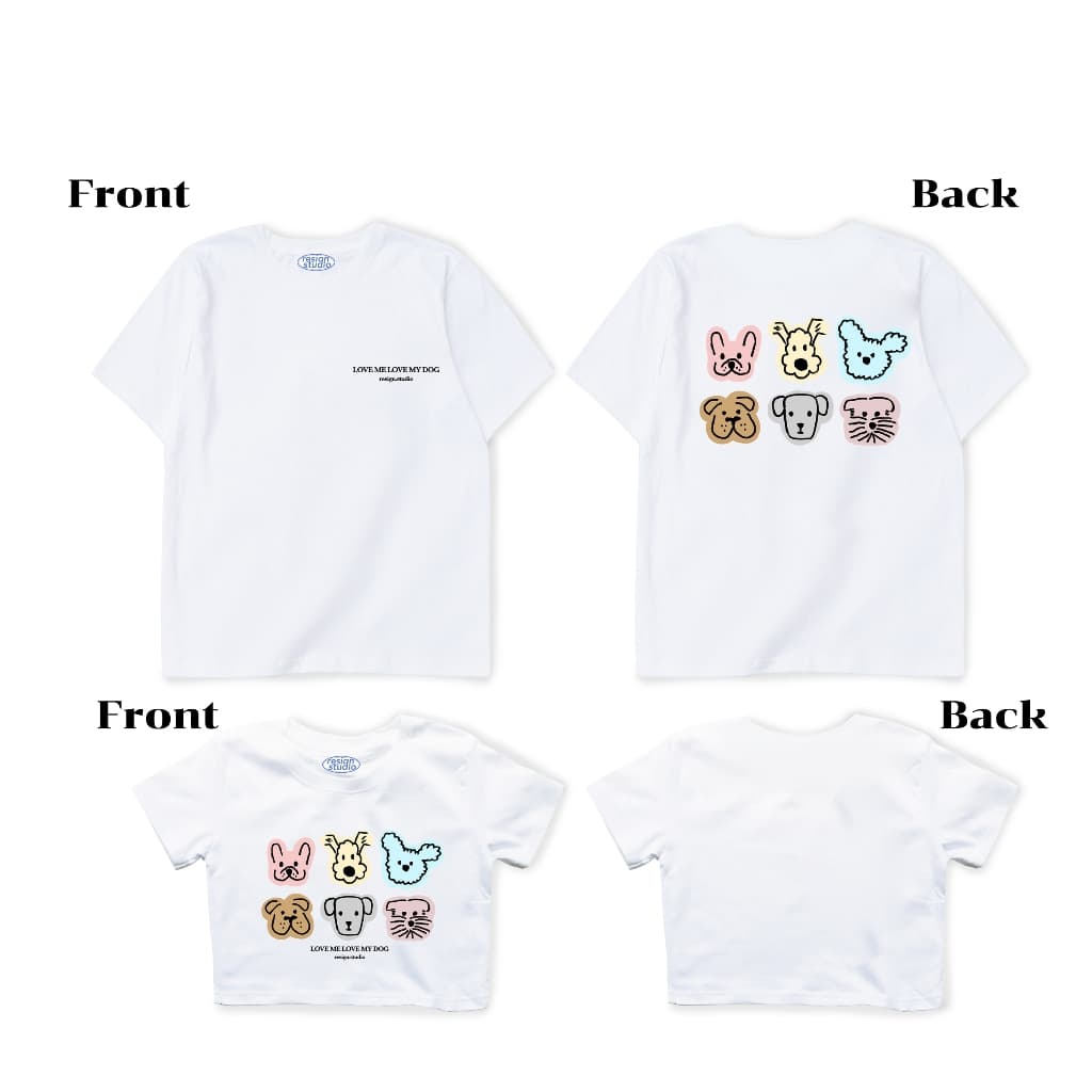 resign.studio - Oversize/Crop ลาย Love me love my dog รูปที่ 2