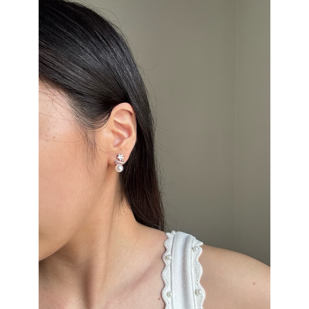 Trophies.co - Starlight pearl earrings ต่างหูดาวไข่มุก ต่างหูดาว ต่างหูมุก รูปที่ 5