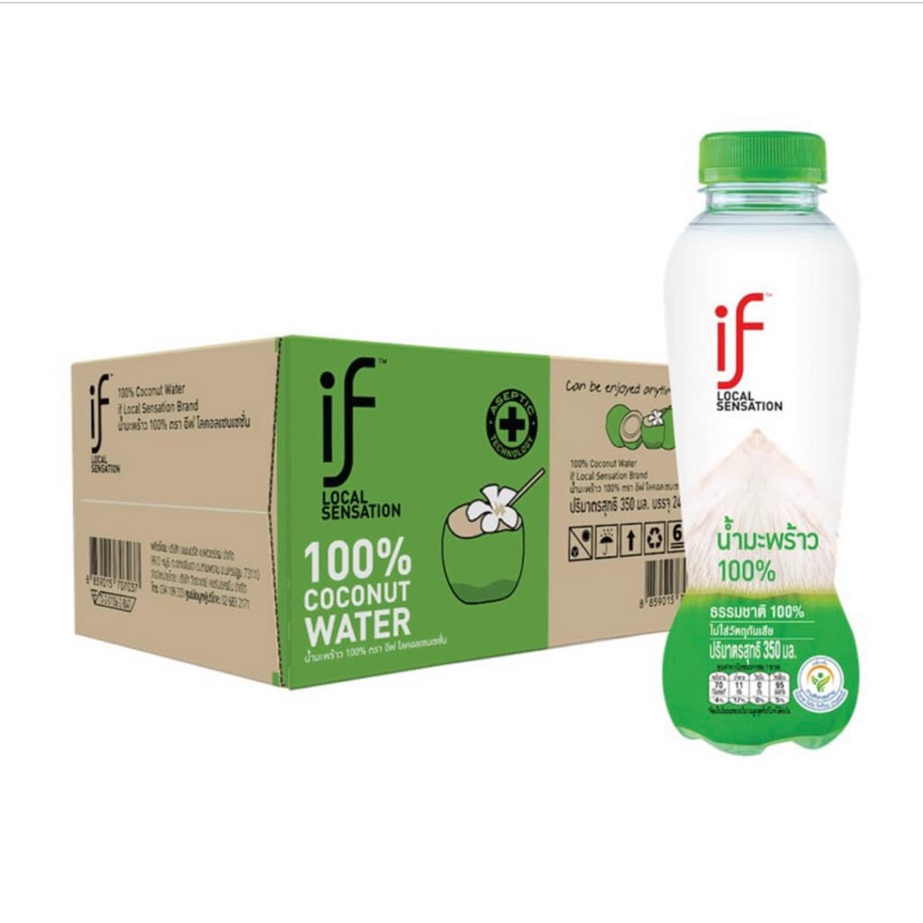 IF น้ำมะพร้าว อีฟ น้ำมะพร้าว 100% ขวดสีขาวเขียว 350ml รูปที่ 5