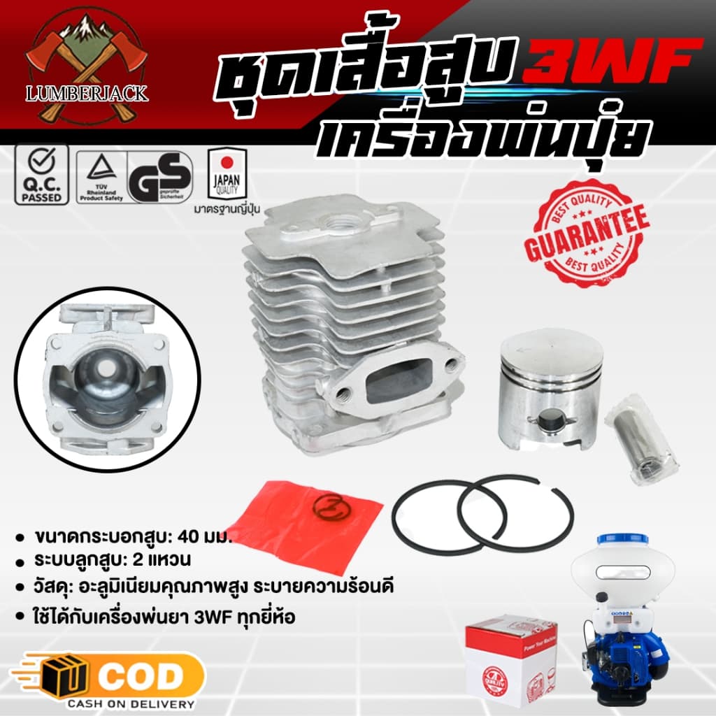 เสื้อสูบเครื่องตัดหญ้า เลื่อยยนต์ เสื้อสูบลูกสูบ 411 1700 MS180 5200 5800 3800 ครบชุดพร้อมใช้งาน สินค้า รูปที่ 8