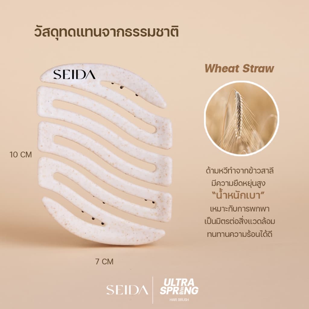เซดะ หวีจิ๋วเด้งดึ๋ง พกพาง่าย ไม่ดึงรั้งเส้นผม | Seida Ultra Spring Hair Brush รูปที่ 6