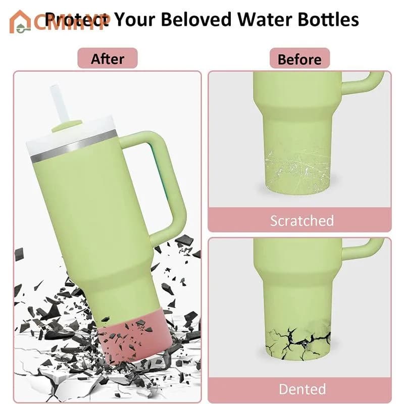 บูทซิลิโคนป้องกันสําหรับ Aquaflask & Hydroflask | ขวดน้ําปากกว้าง 12oz-40oz | ปลอกหุ้มด้านล่างกันลื่นปลอดสาร BPA รูปที่ 3